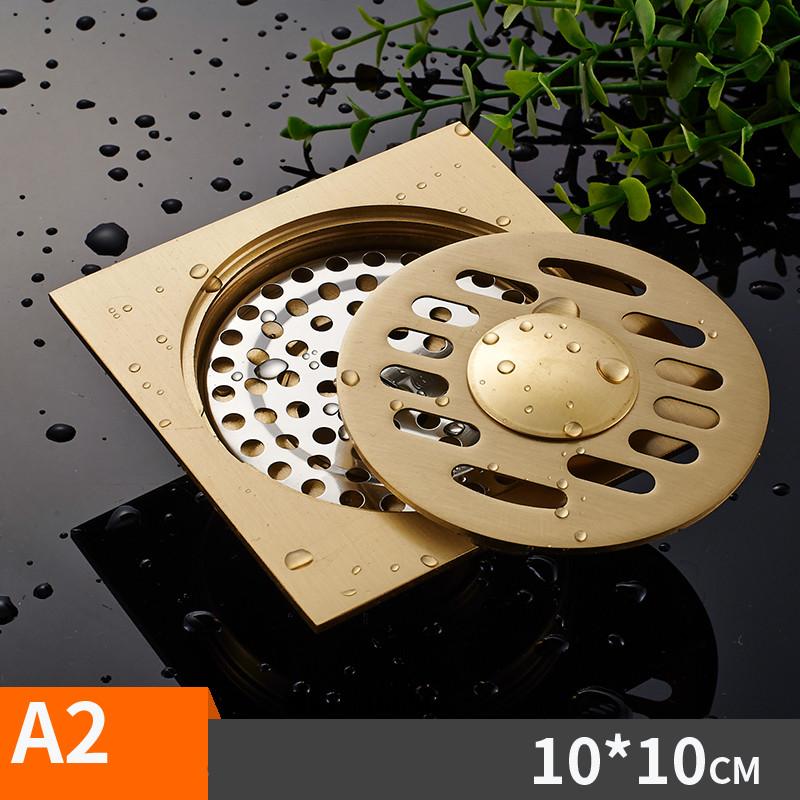 Bathroom Floor Shower Drain Waste  Floor Drain Anti-odor Bathtub Shower Drainer Stainless Steel Square Drainage
