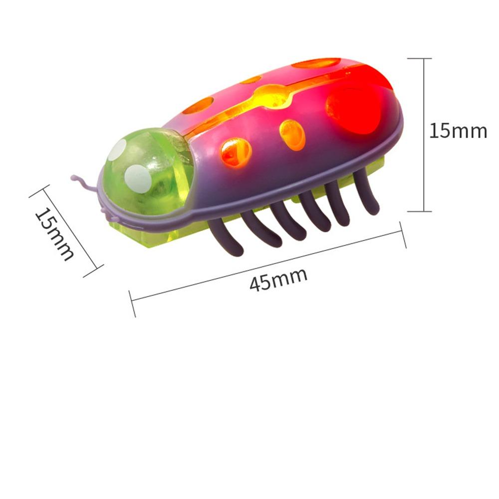 Игрушки для домашних животных, интерактивная мини-электрическая светящаяся игрушка-жук, игрушка для кошек, побег из препятствий, автоматическая флип-игрушка, вибрационный жук на батарейках
