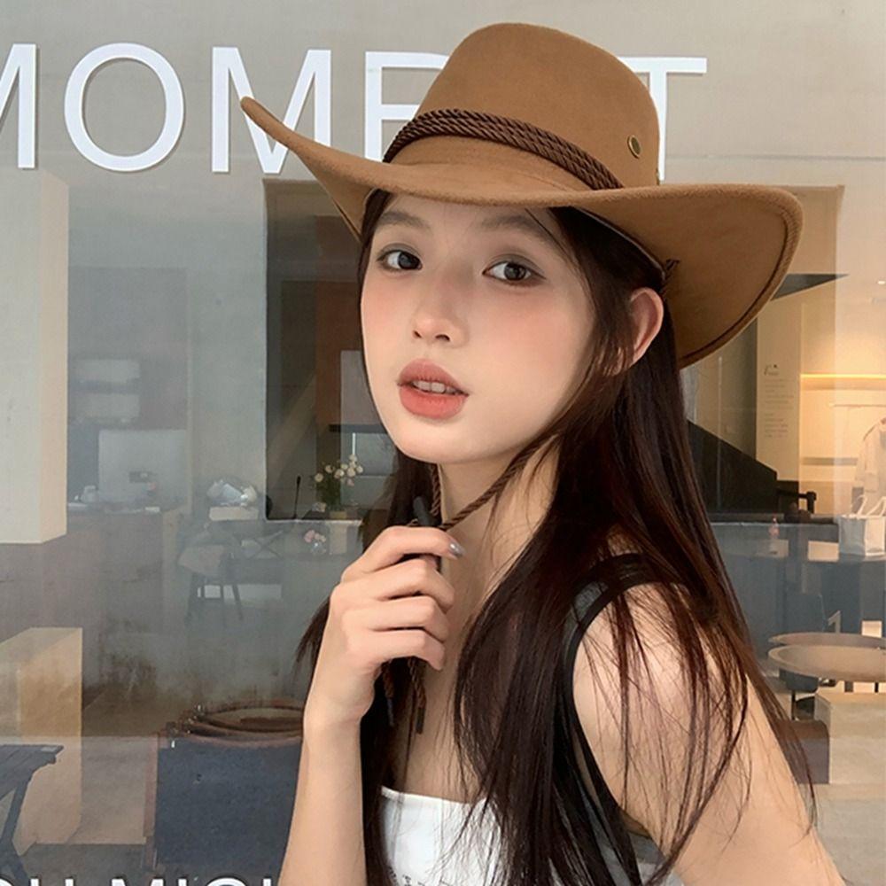 Beach Cap Summer Sun Hat Knight Hat Sunscreen Cap Elegant Western Cowboy Hat Woman/Female