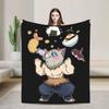 Inosuke Food love Knitted Blanket Kimetsu No Yaiba Anime Fuzzy Throw Blankets Summer Air Conditioning Soft Warm Bedspreads
