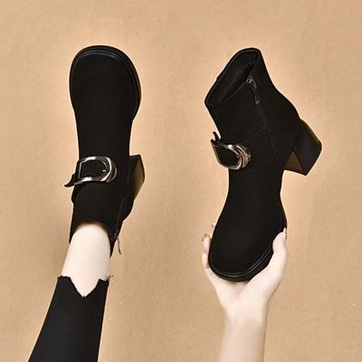 Модные ботинки Кожаные ботинки Хлопковые ботинки Короткие ботинки