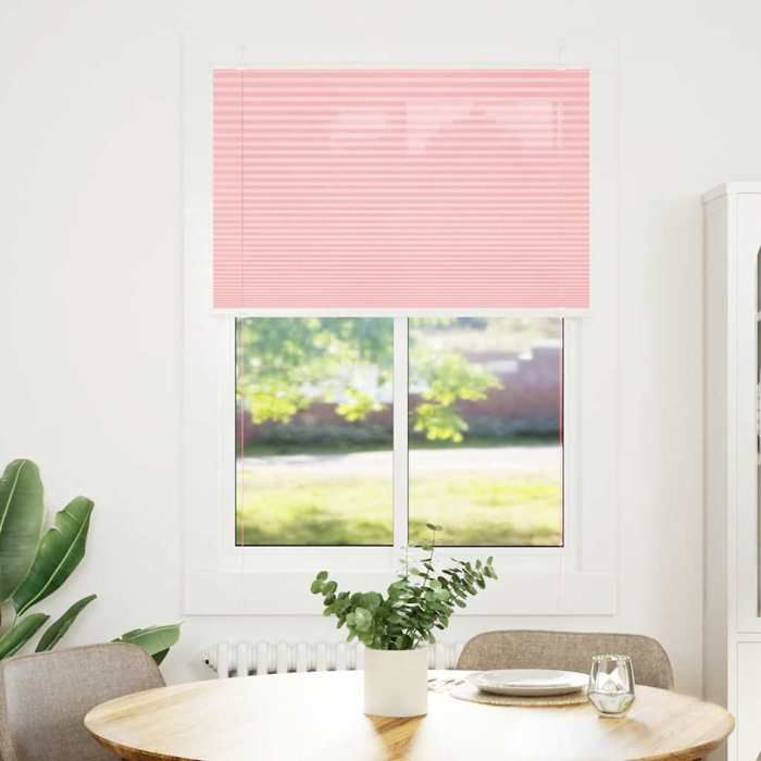 VidaXL Store Plissé Rose 95x150 Cm Largeur Du Tissu 94,4 Cm Polyester, Store Plissé De Fenêtre, Store Accordéon, Store 4015448