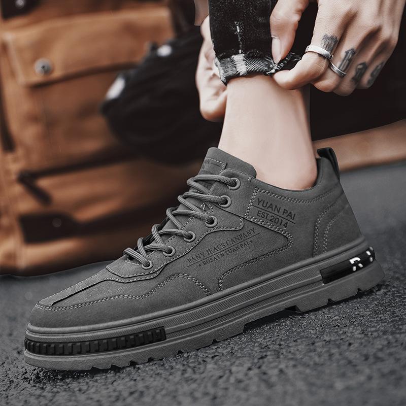 Men's Shoes Spring New Sports and Leisure Board Shoes Fashion Versatile British Style Tooling Handsome Martin Labor Insurance Tide Shoes