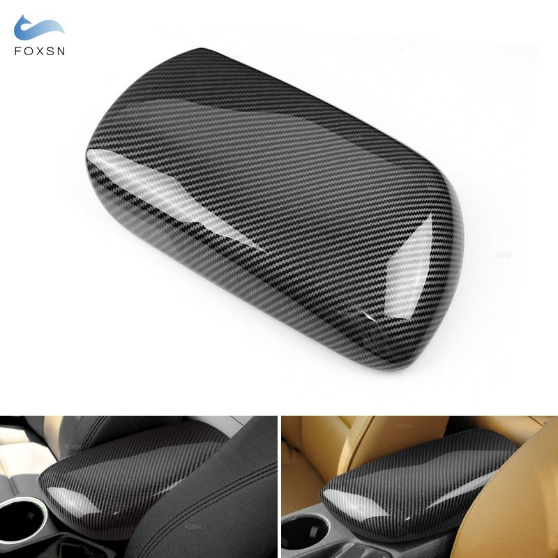 For BMW X1 E84 2009 2010 2011 2012 2013 2014 2015 Car Center Console Armrest Box Cover Carbon Texture Inner Accessories Trim