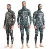3mm Neoprene Camouflage Wetsuit Long Sleeve Fission Hooded 2 Pieces of Neoprene Submersible for Men Keep Warm Suit