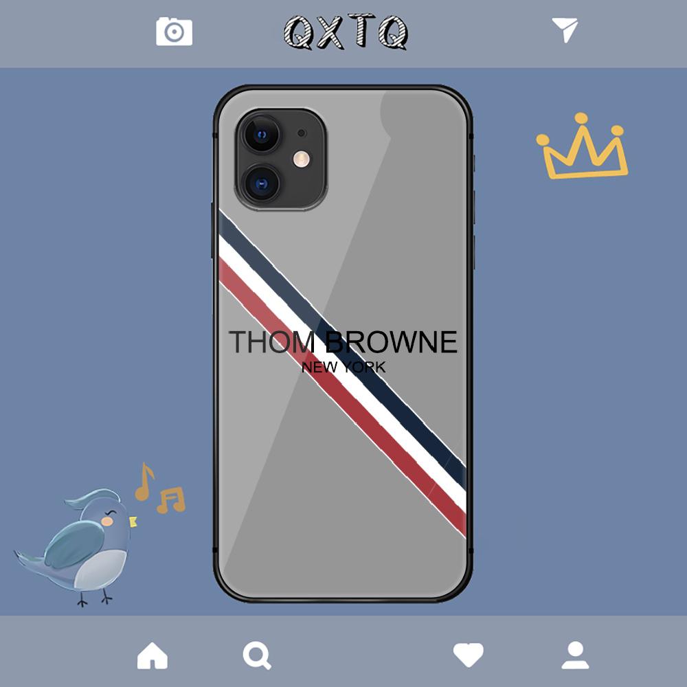Чехол с логотипом Thoms Fashion Brownes для iPhone Samsung Galaxy Redmi Note S 17 16 15 14 13 20 24 25 54 Pro Max Ultra Fe Крышка из закаленного стекла