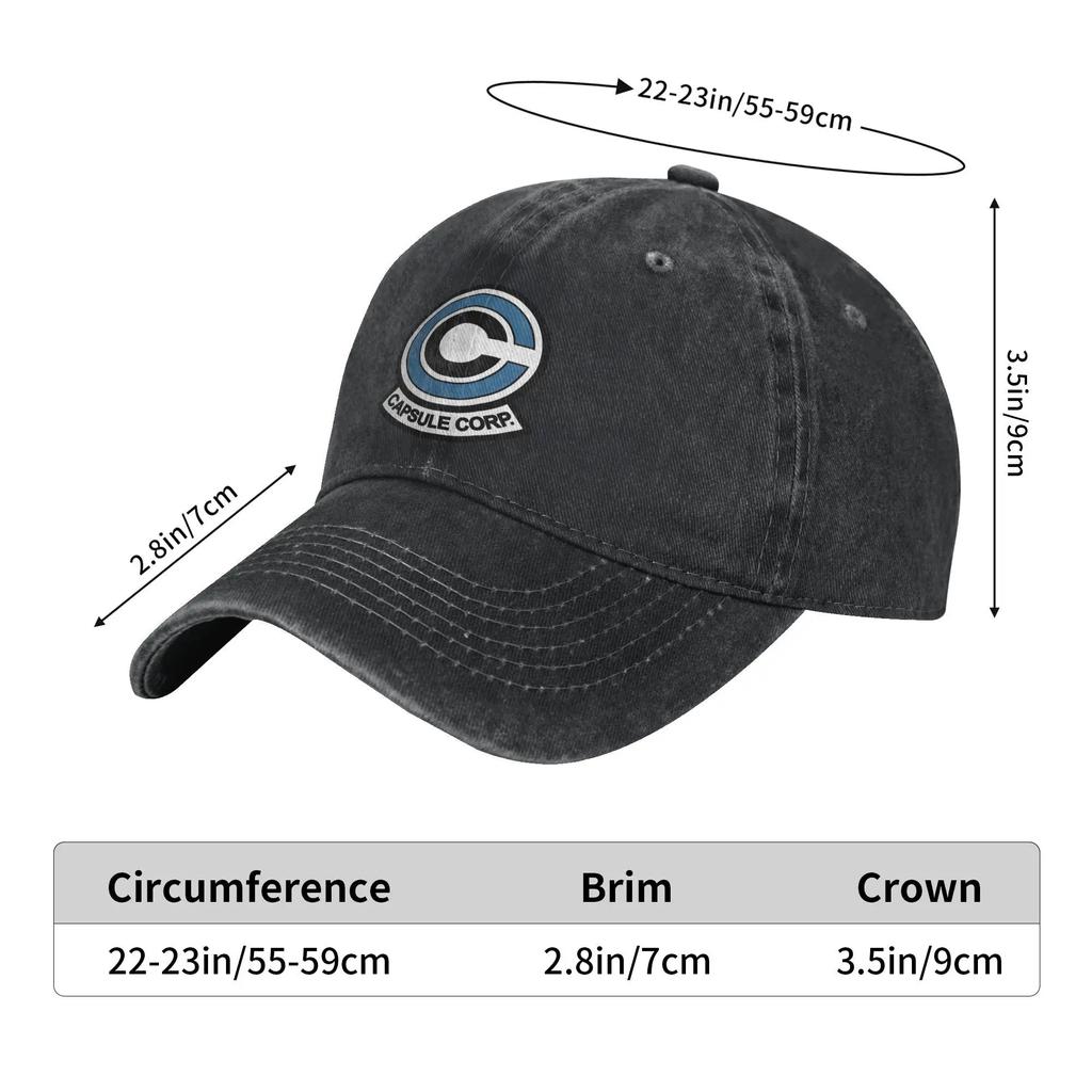 Capsule Corp Baseball Caps Vintage Distressed Washed Snapback Cap Unisex Women Outdoor Running Golf Adjustable Fit Caps Hat