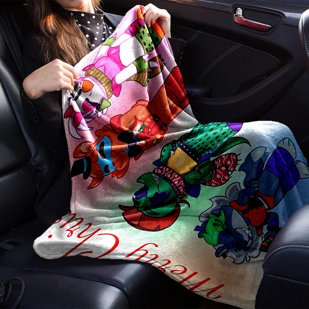 Christmas Friends Celebration Blanket Soft Throw Blanket For Home Bedroom Bed Sofa Travel Office Solid Christmas Blanket