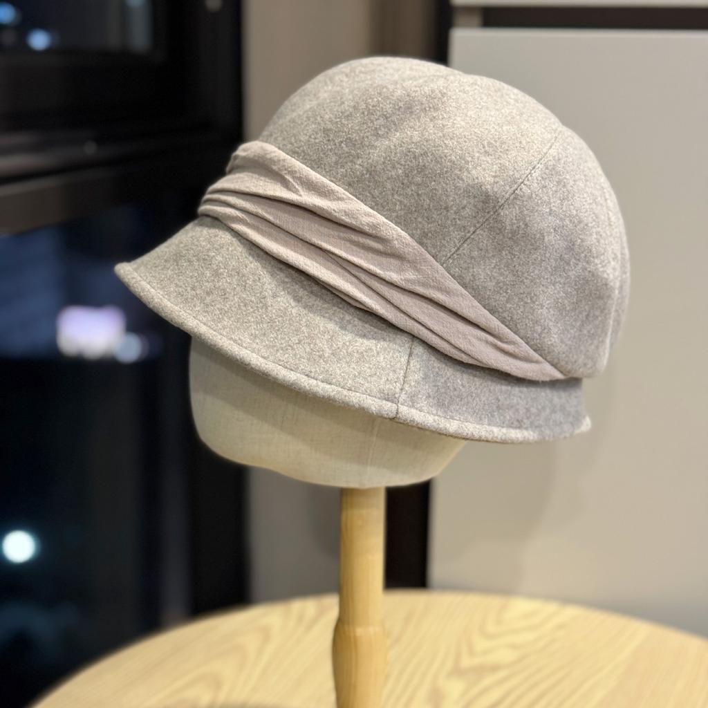 Новая осенне-зимняя шерстяная шляпа-рыбак для женщин, французская ретро элегантная женская шляпа, шляпа-ведро, тренд
