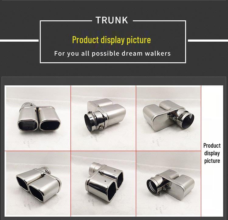 Stainless Steel Modified Exhaust Tailpipe for Octavia and Lavida