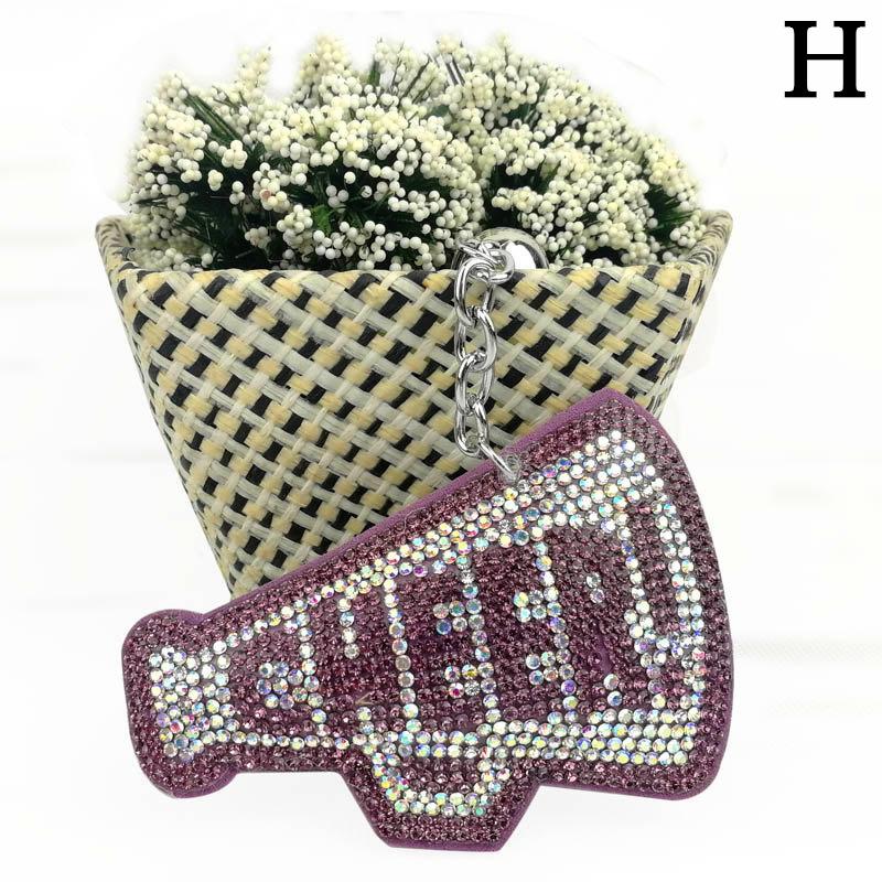 Женские Девичьи Шикарные Брелоки с Стразами Кольца Держатели Подвеска для Украшения Сумки Крутой Брелок Украшение Модные Аксессуары