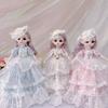 BJD Подвижные суставы 30 см 3D Имитация глазного шарнира Кукла Девочка Платье DIY Подарок на день рождения Игрушка