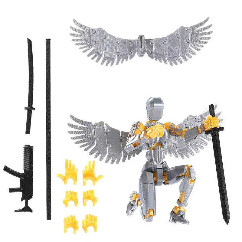 Assembly Completed T13 3D Action Figure Set Dummy Robo Titan 13 Action Figures 3D Printed Multi-Jointed Toy