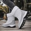 Зимние сапоги размера 36–42, женская зимняя хлопчатобумажная обувь, утепленная теплая обувь, непромокаемые хлопковые ботинки, белая обувь для скалолазания