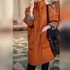 Модное теплое двустороннее хлопковое пальто для женщин, новая модель для осени и зимы, стильная свободная куртка с капюшоном и утеплителем.