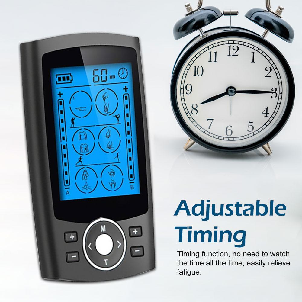 Tens Unit 24 Modes 20 Intensity Electric Stimulation Massager Muscle EMS Therapy Pain Relief Adjustable Lightweight LCD Display