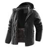 Mid-length Thickened Cotton and Velvet Padded Jacket with Multi-pocket Design, Windproof Sleeves, Detachable Cap Jacket