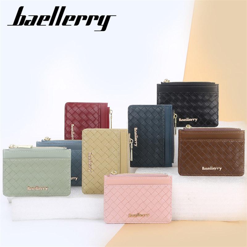 Baellerry Модный мини-кошелек, женский тканый узор, кошелек на молнии, держатель для карт, кошельки, подарки