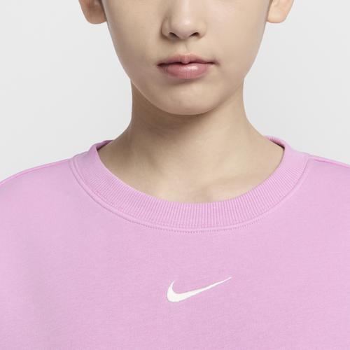 Nike Однотонный свитшот с длинным рукавом для женщин, розовый