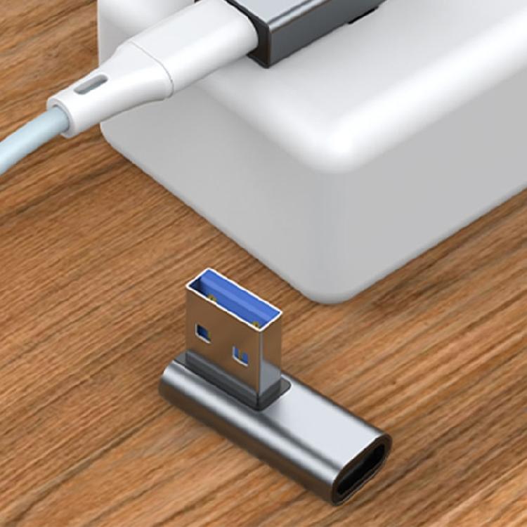 2 шт. USB 3.0 на USB C Конвертер Адаптеры 90 Градусов Левый Правый Угол Для Телефона Ноутбуков Зарядка И Передача Данных