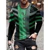 Men's T-Shirts Fashionable Printed Sports Long Sleeved Plus Size Men's T-shirts