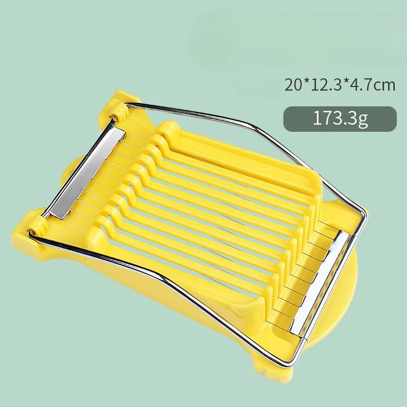 Яйцерезка из нержавеющей стали, многофункциональная ломтерезка для мяса, однородная нарезка, простота в использовании, легкая очистка, кухонный инструмент