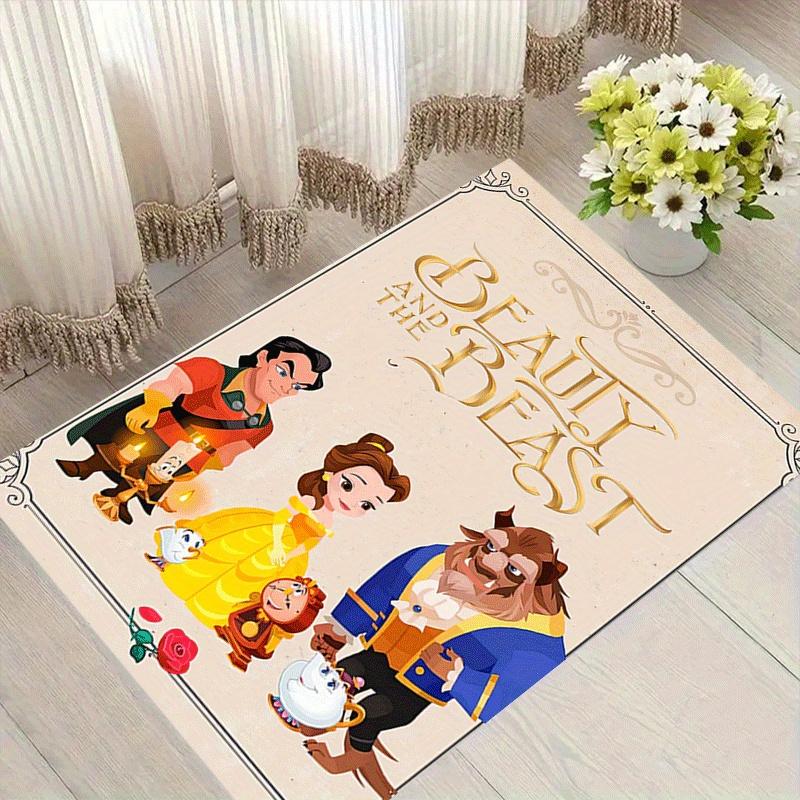1pc Beauty and the Beast Carpet Area Rug, Bedroom, and Playroom - Durable, Stain-Resistant, and Easy To Clean, Living Room, Laundry Room, Ho