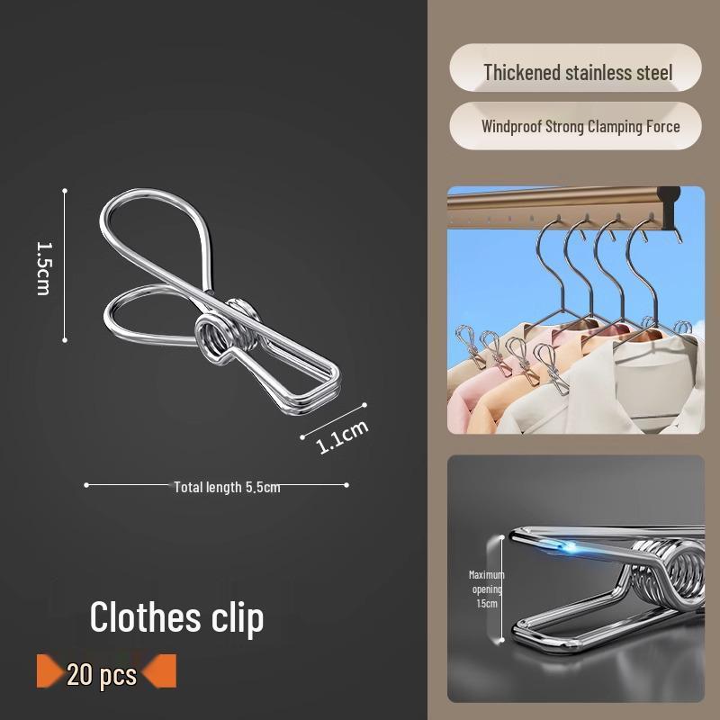 Stainless Steel Windproof Clips for Bed Sheets, Clothes, and Socks