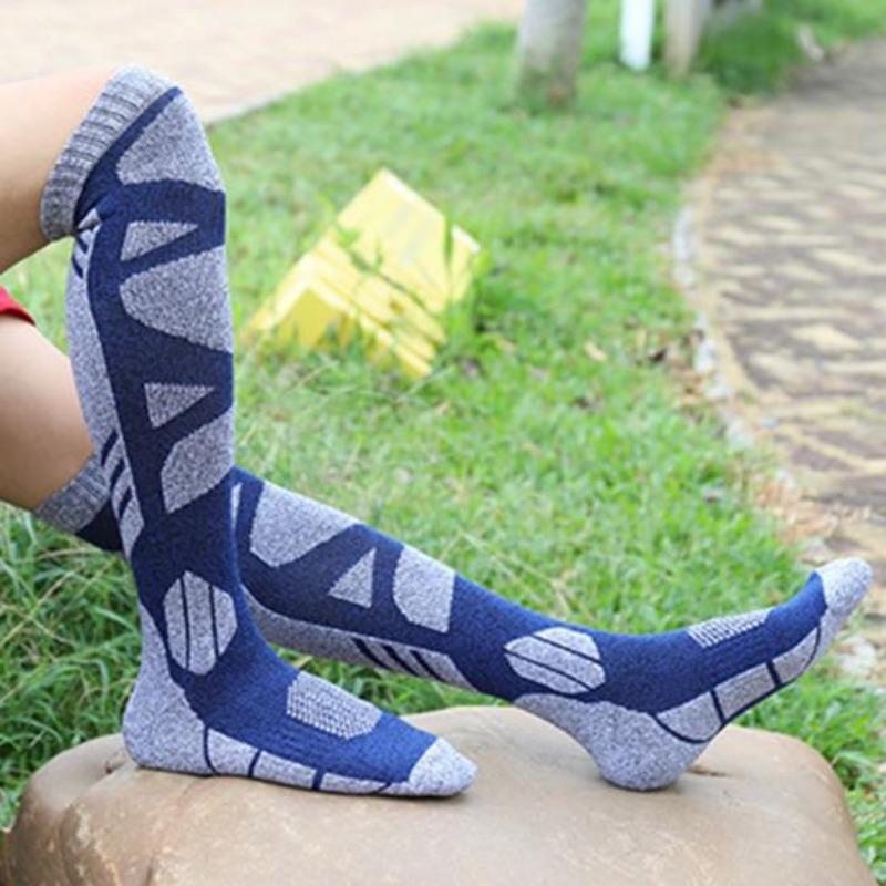 Горнолыжные носки для мужчин и женщин, зимние, длинные, теплые, для спорта на открытом воздухе, для катания на лыжах и сноуборде, для походов