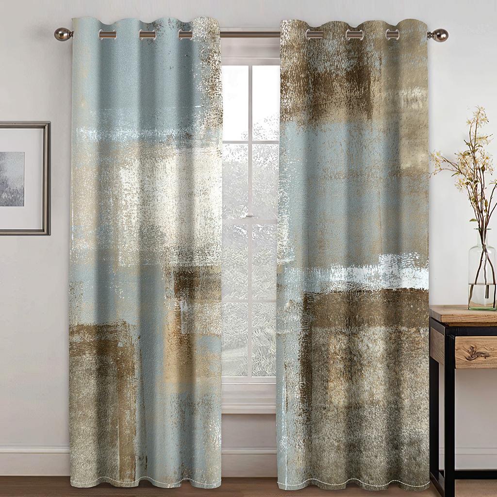 Double Color Printing Modern Style of Abstract Art Curtain Living Room Bedroom Home Decoration Adult Decorative