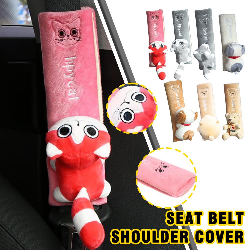 Car Seat Belt Shoulder Protection Cover Cute Personality Cartoon Protection Safe Cover Auto Interior Decoration Supplies Tools