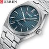 New Top Men's Watch Simple Grid Grid Quartz Business Watch Steel Belt Casual Watch