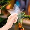 10 шт. Прозрачные акриловые рождественские украшения Снежинка с просверленными отверстиями Заготовки из акрила для рисования своими руками Подвеска на рождественскую елку