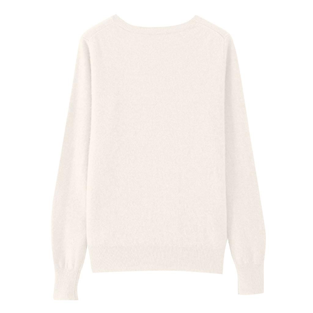 Женский вязаный свитер с длинными рукавами и круглым вырезом, свободный тонкий топ