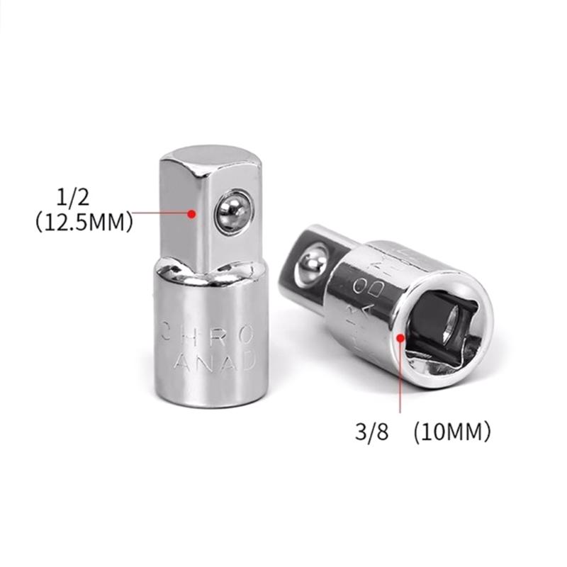 Stainless Ratchet Wrench Socket Converter for Head Sleeve Adapter 1/2" 3/8" 1/4" Bicycle Garage Repair Tools Small Socke