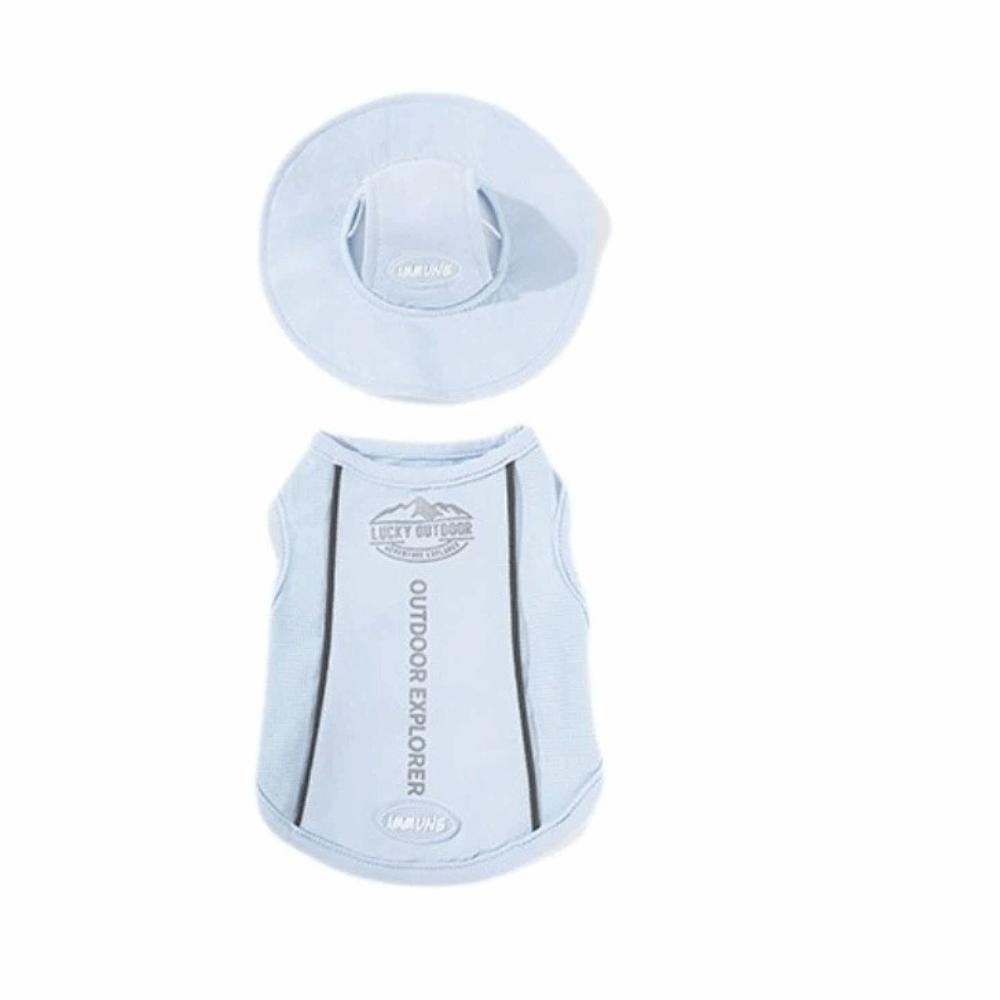 Reflective Trim Pet Sun Protection Clothes Breathable Dogs Short Sleeve Sun Protection
