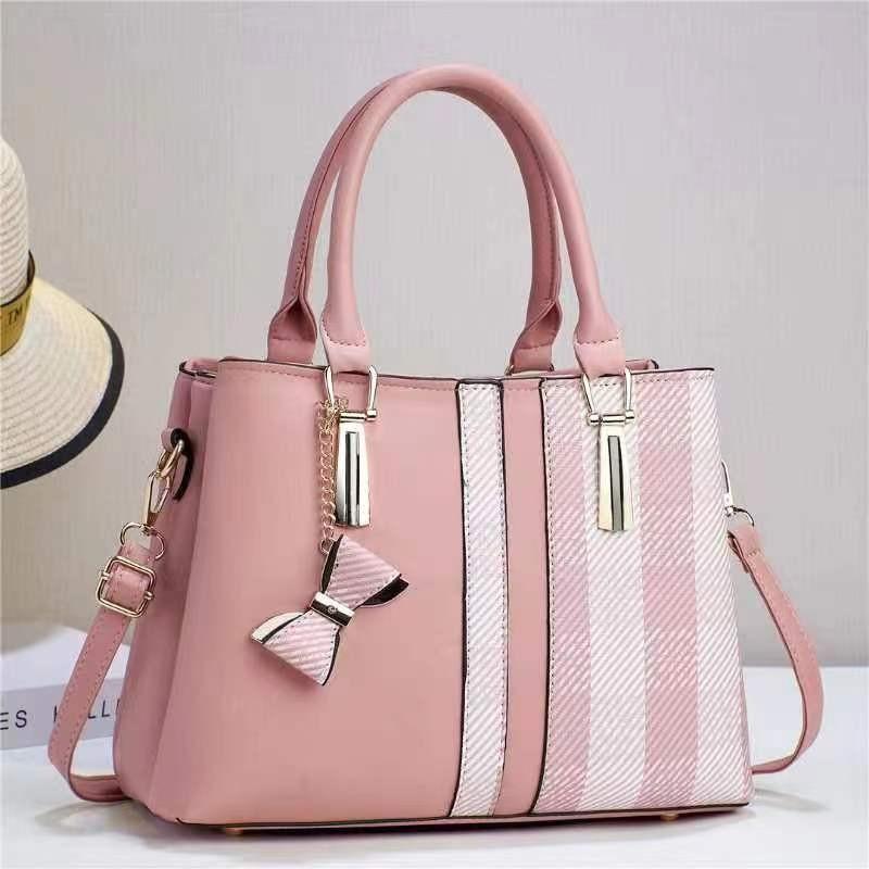 Chic Pu Fashion Handbag For Moms With Compartments And Color Block Design Ideal For Daily Use