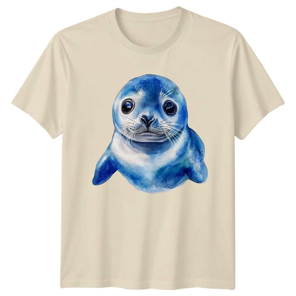 Watercolor Seal TShirt Marine Animal Nature Graphic Gift For Him And Her