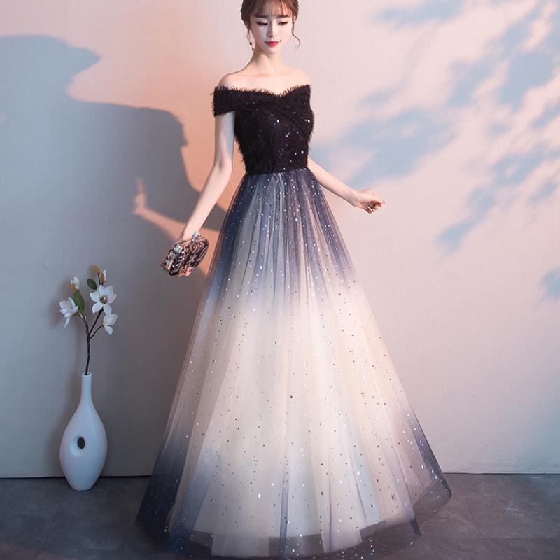 Длинное вечернее платье женское элегантное бальное платье трапециевидной формы из тюля для свадебной вечеринки и выпускного вечера