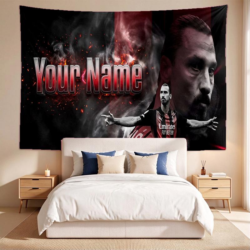 Zlatan (1) Custom Name Tapestry Wall Hanging Tapestry Wall Art Decor for Bedroom Living Room