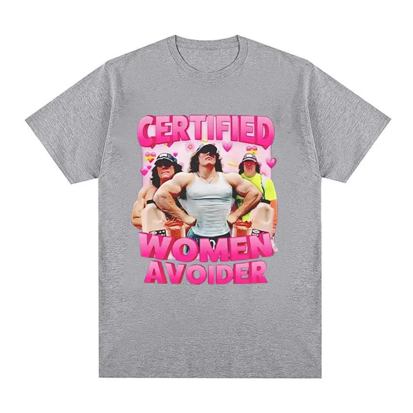Certified Avoider Sam Sulek Funny Meme T Shirts High Quality Casual T Shirt Harajuku Oversized T-shirt Streetwear Unisex