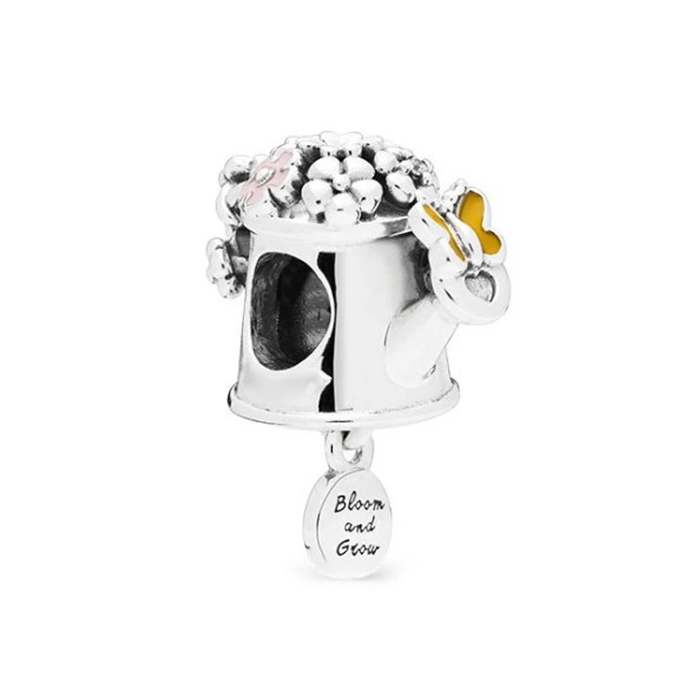 925 Silver Leaf Flower Cactus Pendant Bead for European Charms Bracelet Jewelry Accessories