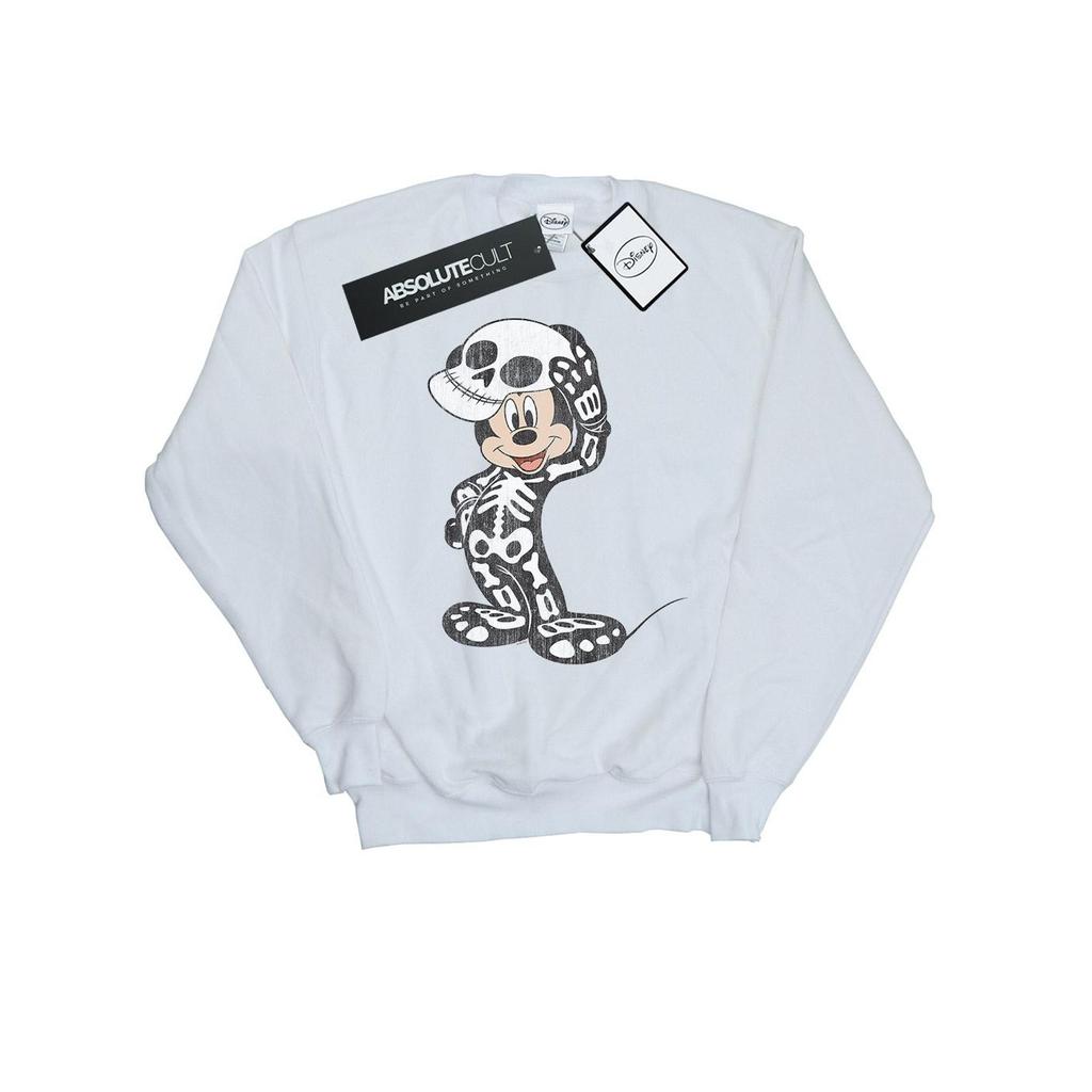 Disney Mens Mickey Mouse Skeleton Sweatshirt