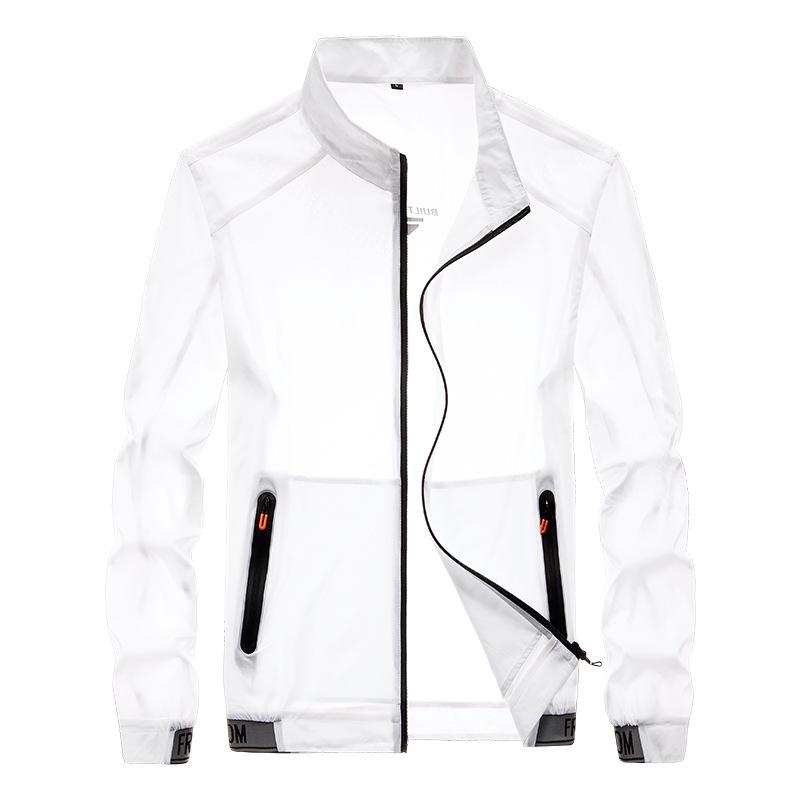 Солнцезащитная одежда Мужская летняя ультратонкая корейская спортивная куртка из ледяного шелка