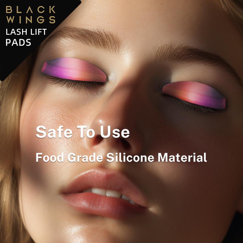 BLACKWINGS 8 пар силиконовых подушечек для завивки ресниц, подушечки для завивки ресниц, с таблицей размеров, гипоаллергенные многоразовые аксессуары