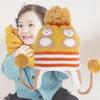 Cute Baby Toddler Girls Boys Penguin Fur Ball Knitted Winter Warm Cap With Elegant Design
