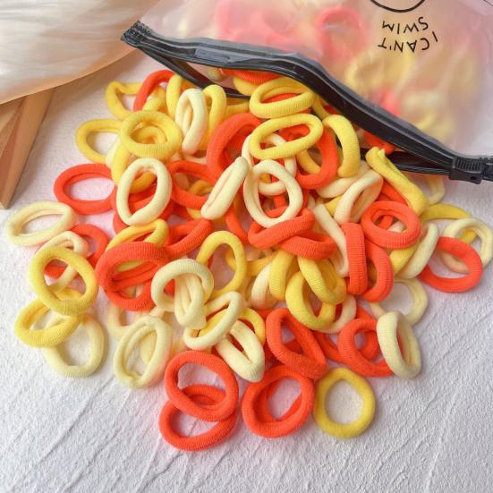 100Pcs Colorful Hair Ties Gentle Towel Ring Material Elastic Bands Hair Rings Styling Lightweight Versatile Accessories