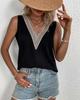 Женская летняя рубашка-жилет из шифона с V-образным вырезом без рукавов 2023 года