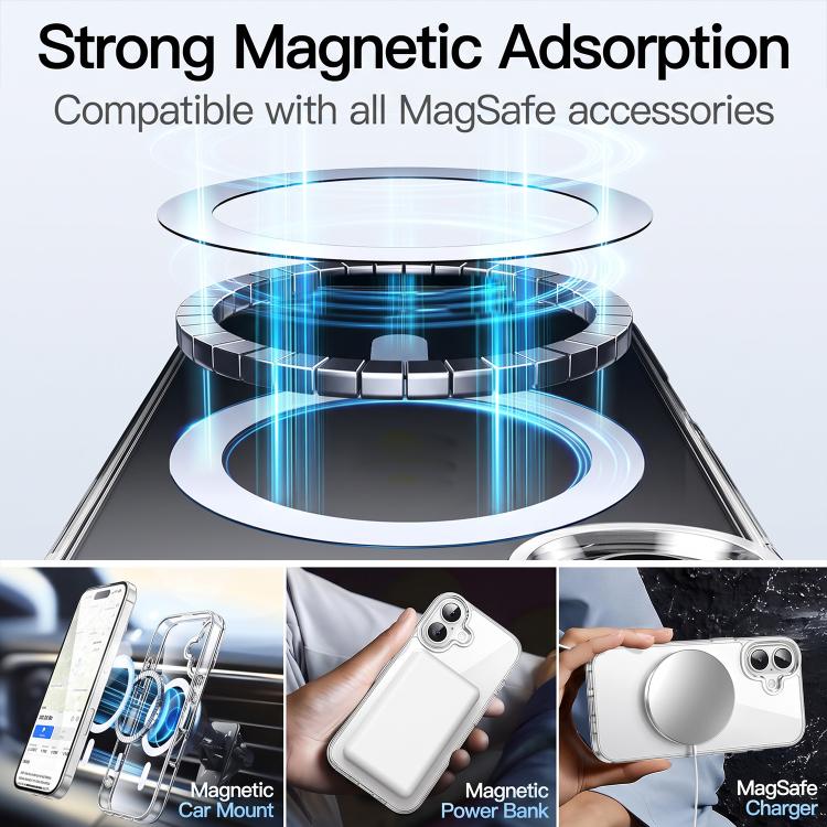 2‑In‑1 Clear Magnetic Hybrid TPU‑PC Shockproof Phone Case + High‑Alumina Tempered Glass Screen Protector Set For iPhone 17 Pro Max