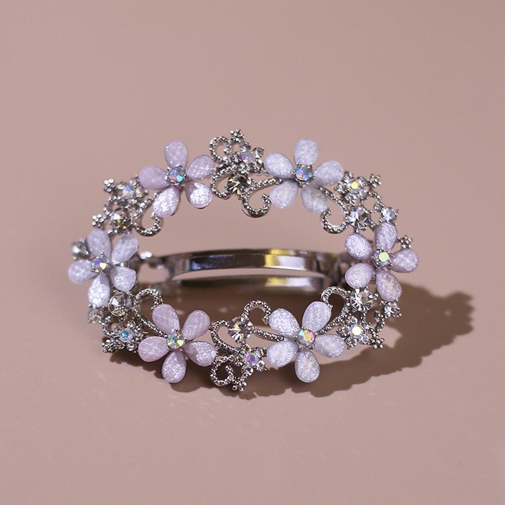 Роскошная овальная заколка для волос с цветком, со стразами и цирконом, верхняя заколка для женщин и девушек, аксессуары для волос